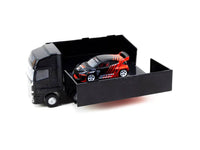 Thumbnail for Tarmac Works 1:64 Toyota Yaris GR ADVAN With Truck – Black/Red