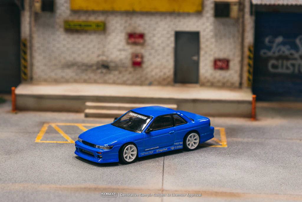 Tarmac Works 1:64 VERTEX Nissan Silvia S13 Blue Toyo Tyres