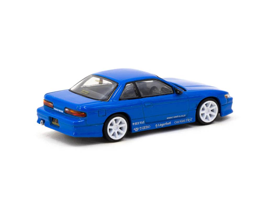 Tarmac Works 1:64 VERTEX Nissan Silvia S13 Blue Toyo Tyres