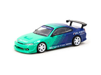 Thumbnail for Tarmac Works 1:64 VERTEX Nissan Silvia S15 Falken Livery – Blue