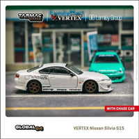 Thumbnail for Tarmac Works 1:64 VERTEX Nissan Silvia S15 White Metallic