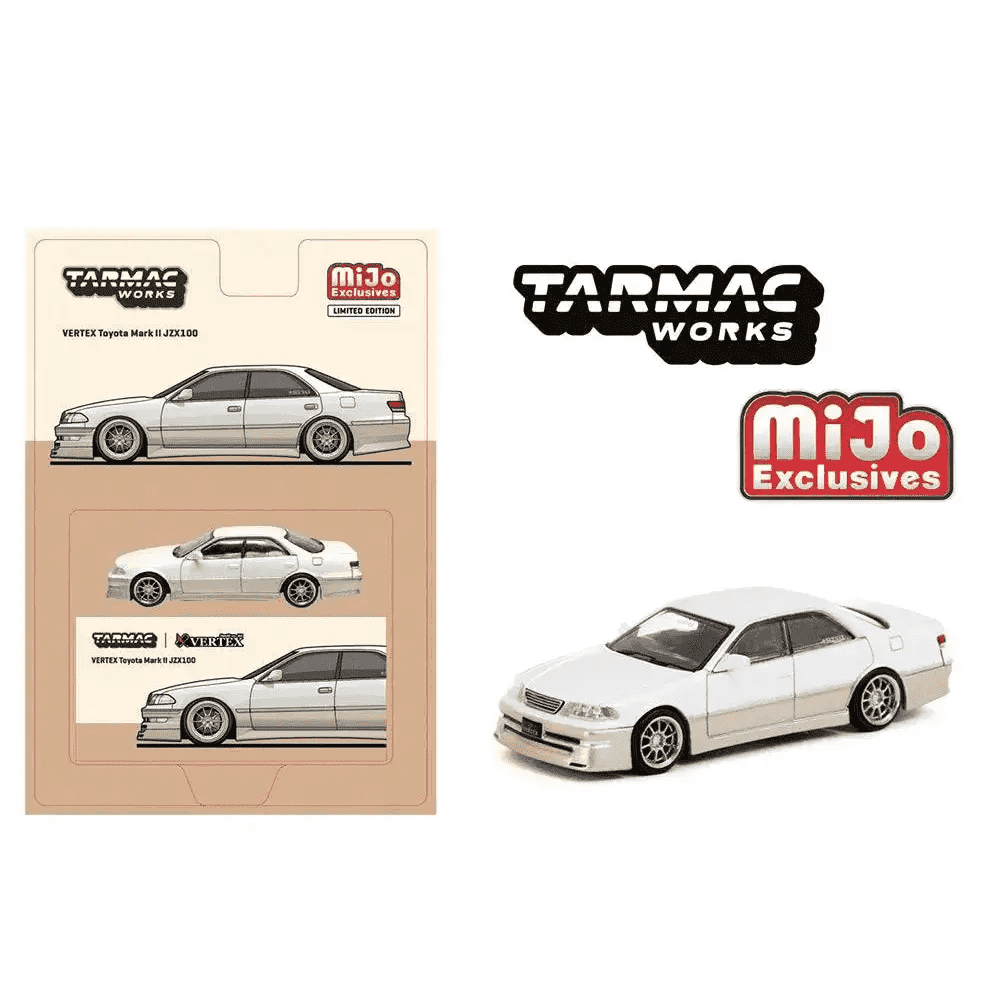 Tarmac Works 1:64 VERTEX Toyota Chaser JZX100 – White Metallic Lamley