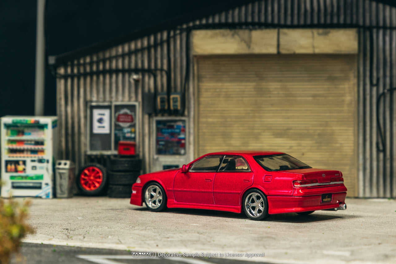 Tarmac Works 1:64 VERTEX Toyota Mark II JZX100, Red Metallic