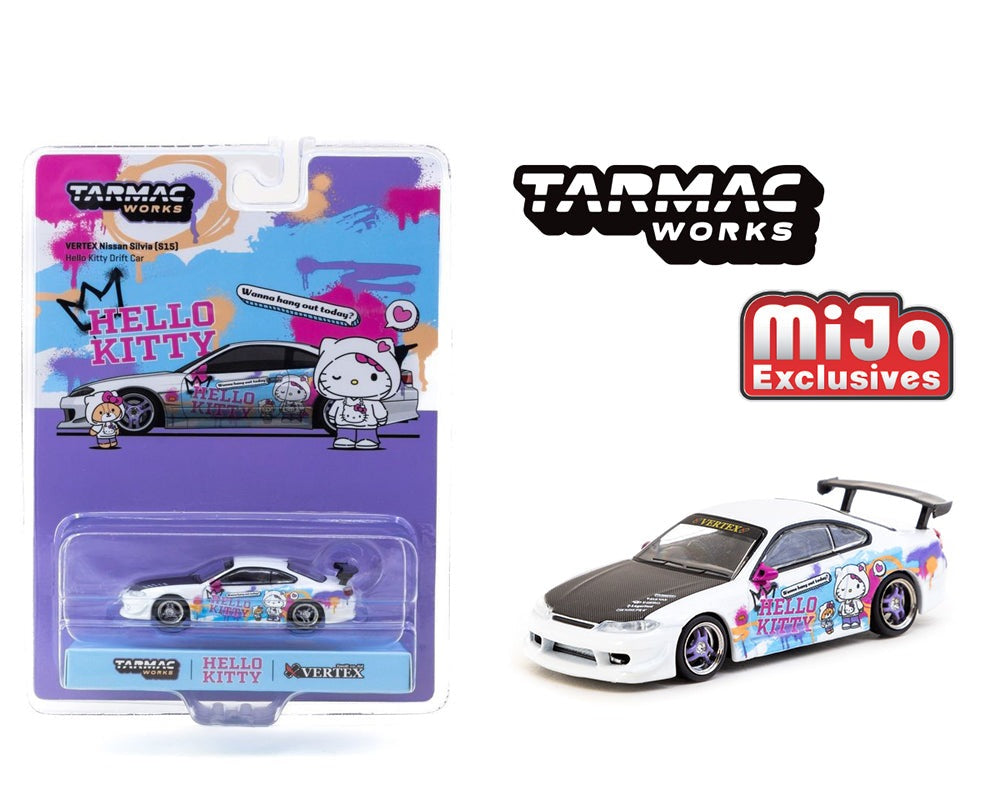 Tarmac Works 1:64 Vertex Nissan Silvia S15 Hello Kitty Special Limited Edition