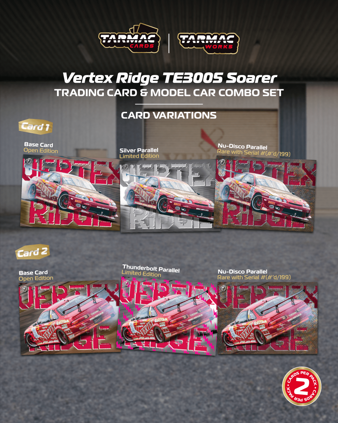 Tarmac Works 1:64 Vertex Ridge TE3005 Soarer w/Trading Cards