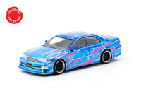 Thumbnail for Tarmac Works 1:64 Vertex Toyota Mark II JZX100 Blue Chrome Chase
