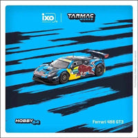 Thumbnail for Tarmac Works IXO 1:64 Ferrari 488 GT3 DTM 2021 Monza #30 Race 1 Winner RedBull