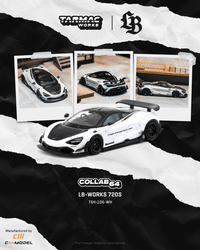 Thumbnail for Tarmac Works x CM Model 1:64 LB-WORKS Mclaren 720S, White