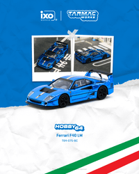 Thumbnail for Tarmac Works x IXO 1:64 Ferrari F40 LM Chrome Blue