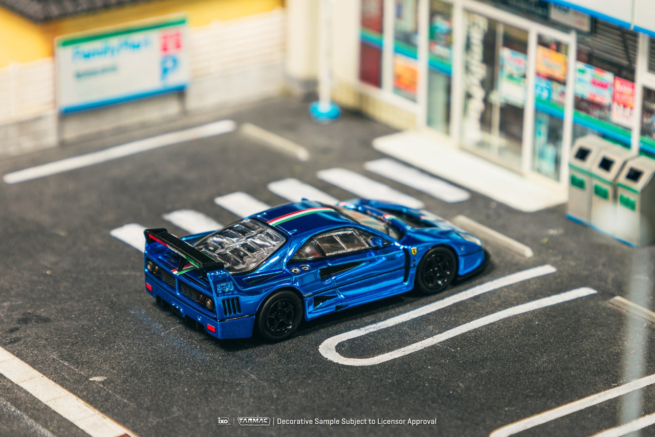 Tarmac Works x IXO 1:64 Ferrari F40 LM Chrome Blue