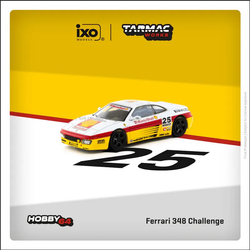 Tarmac Works x IXO Ferrari 348 Challenge Shell Racing