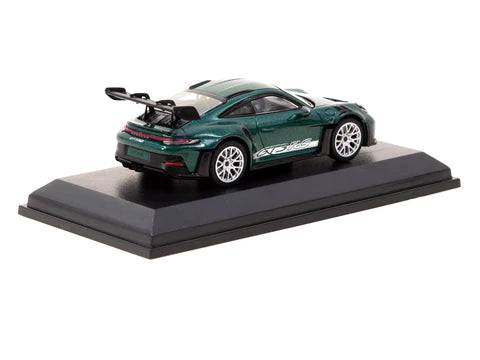 Tarmac Works x Minichamps 1:64 Porsche 911 992 GT3 RS GT Porsche Racing Green Metallic