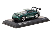 Thumbnail for Tarmac Works x Minichamps 1:64 Porsche 911 992 GT3 RS GT Porsche Racing Green Metallic