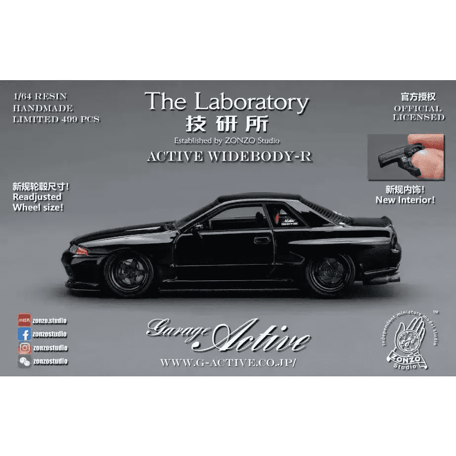 The Laboratory 1:64 Garage Active Widebody R32 Pure Black