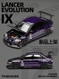 Thumbnail for Time Micro 1:64 Mitsubishi Lancer Evolution IX Midnight Purple