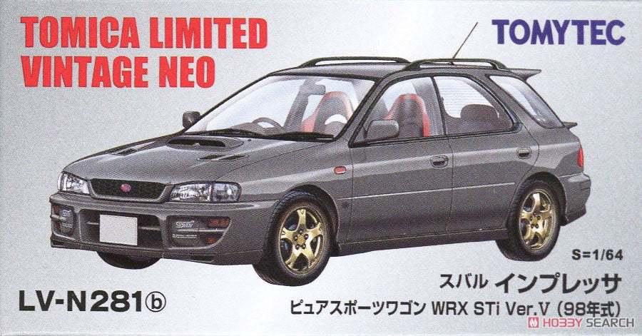 Tomica Limited Vintage Neo TLV-N281B Subaru Impreza Pure Sports Wagon WRX STi Ver.VI Limited Gray