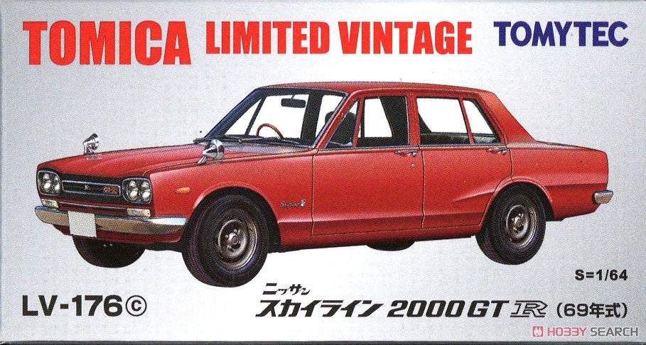 Tomica Limited Vintage TLV-176c Nissan Skyline 2000GT-R Red 1969