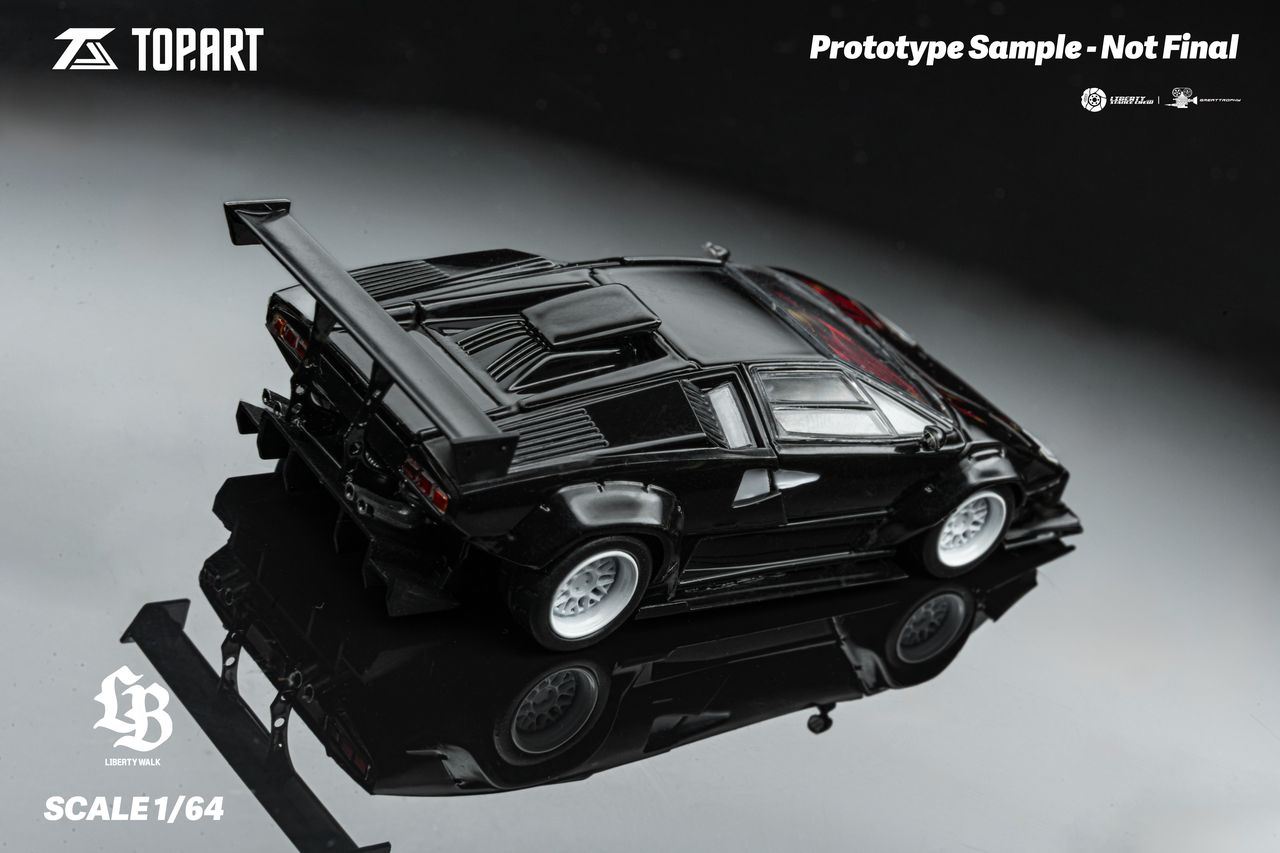 Top Art 1:64 LBWK Countach Black TMCS 2025 Event Exclusive