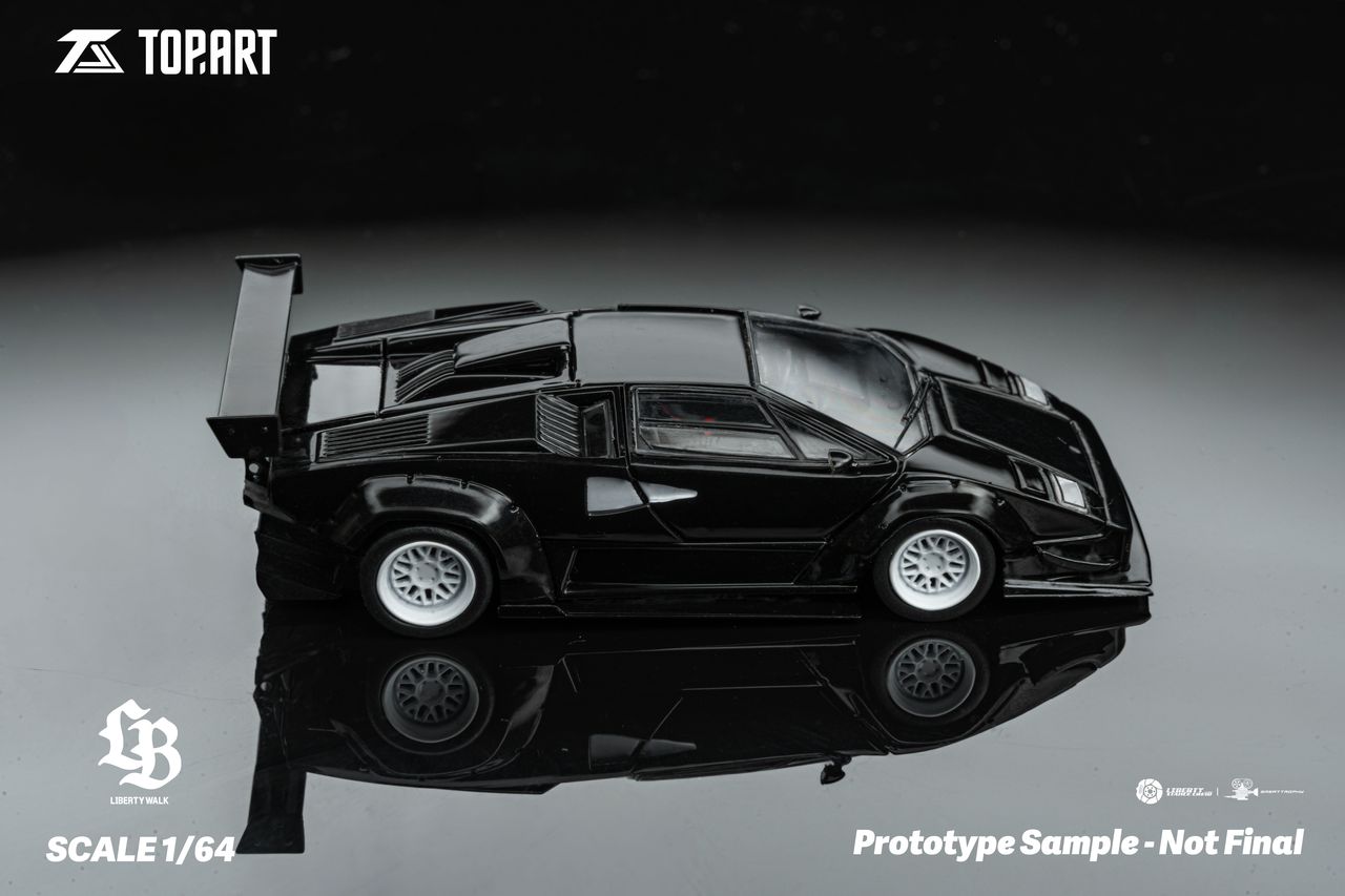 Top Art 1:64 LBWK Countach Black TMCS 2025 Event Exclusive