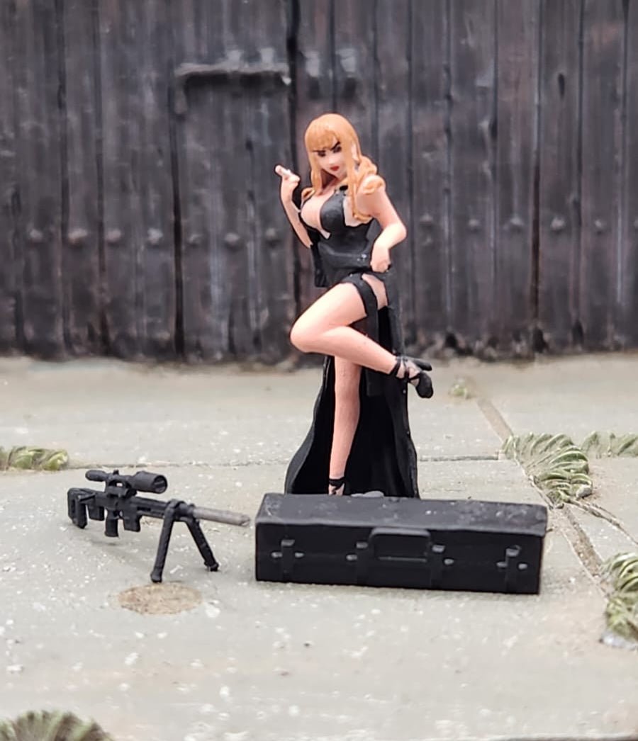 KK Miniatures 1:64 High Quality Figure- Sniper Girl- Mrs Smith
