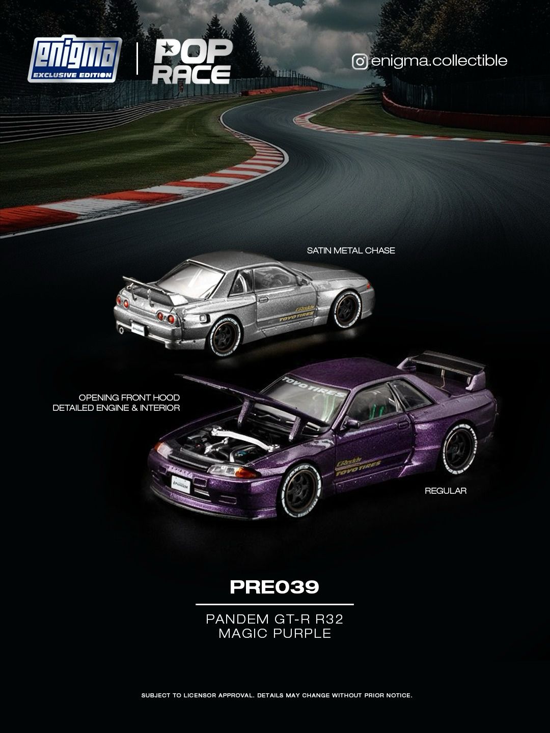 (PRE-ORDER) Pop Race x Enigma 1:64 Pandem GTR-32 Magic Purple