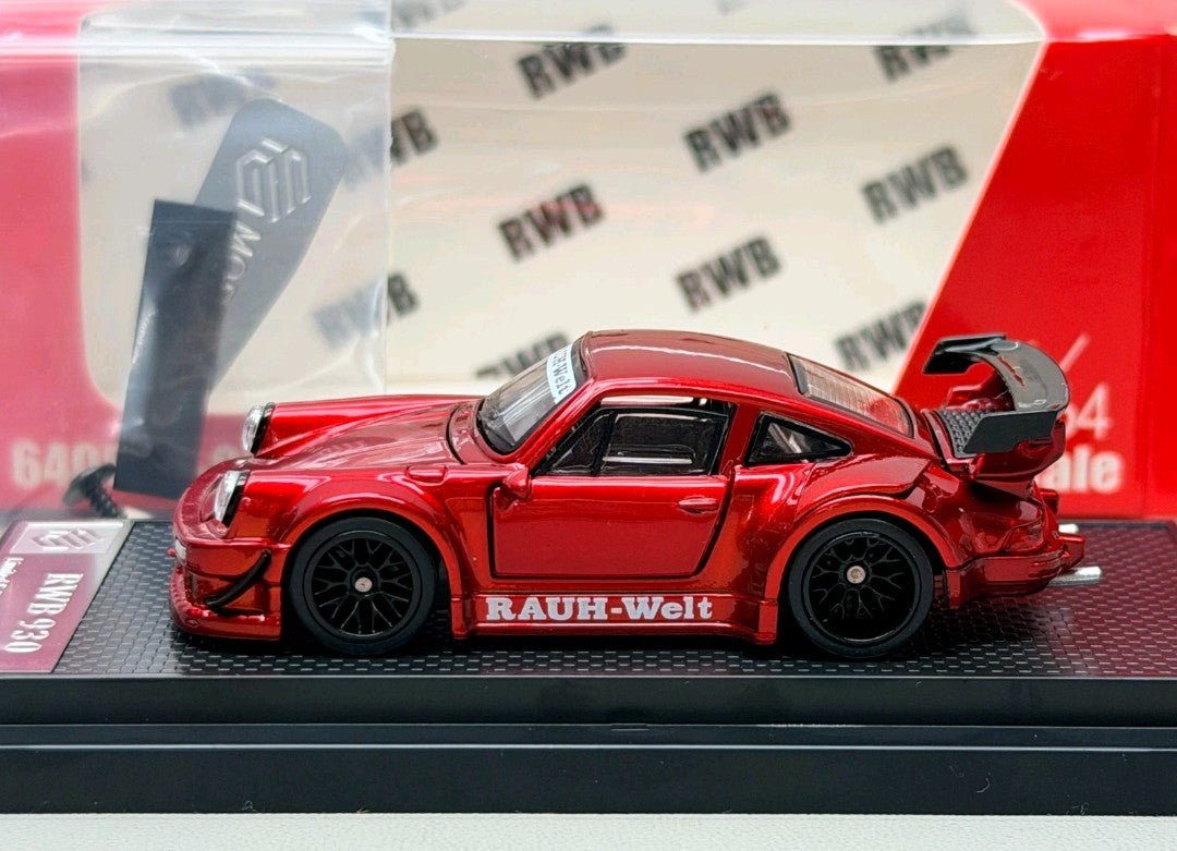 FG 1:64 Porsche RWB 930 Fully Open Metallic Red