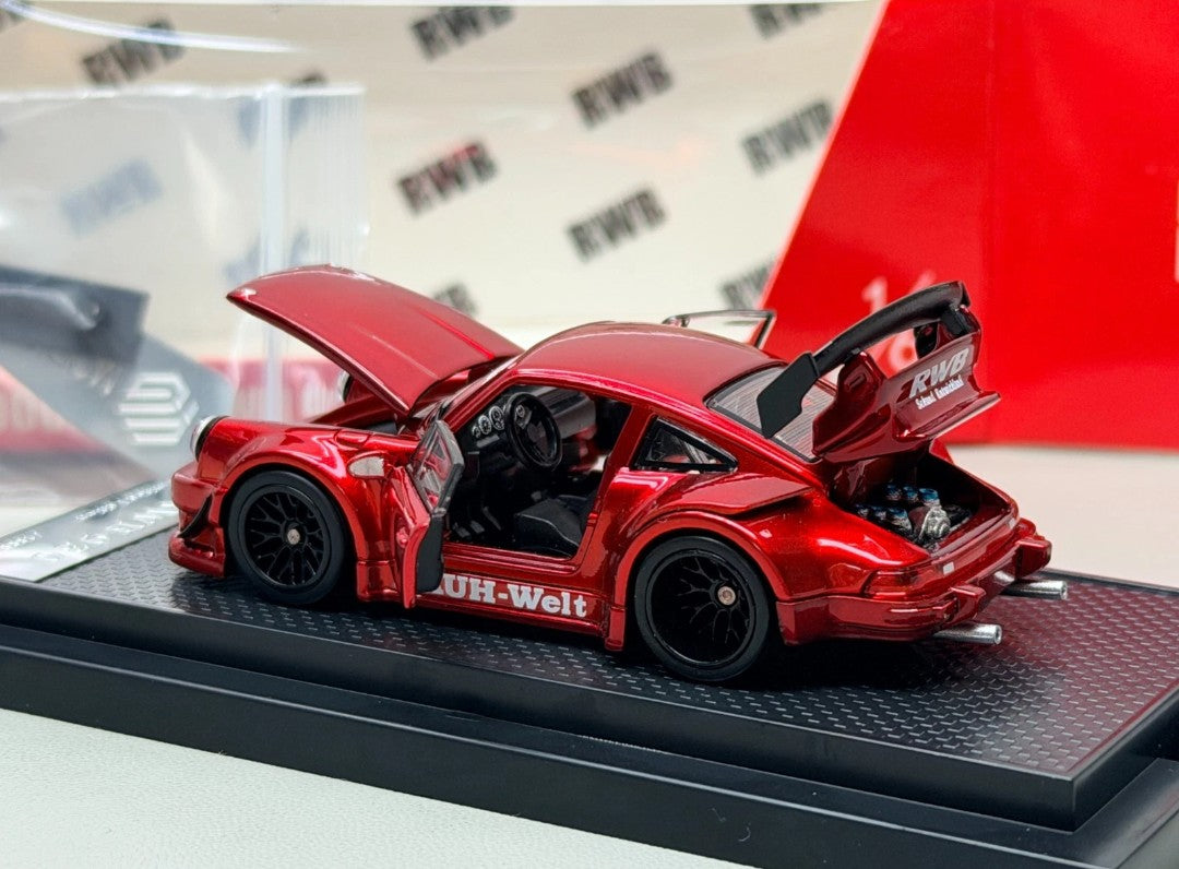 FG 1:64 Porsche RWB 930 Fully Open Metallic Red