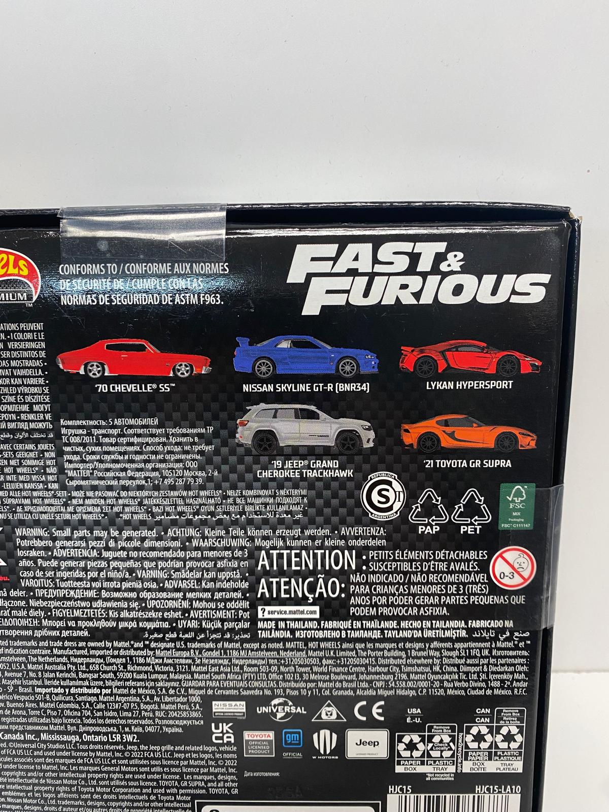 Hot Wheels Premium 1:64 Fast & Furious Boxset