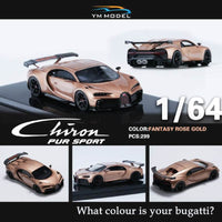 Thumbnail for YM Model 1:64 Bugatti Chiron Pur Sport Fantasy Rose Gold 
