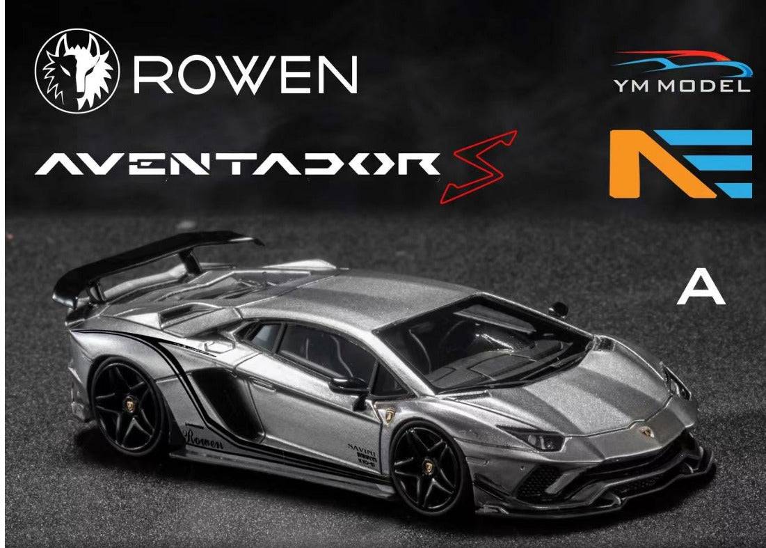 YM Model Advanced 1:64 Rowen Lamborghini Aventador S Silver