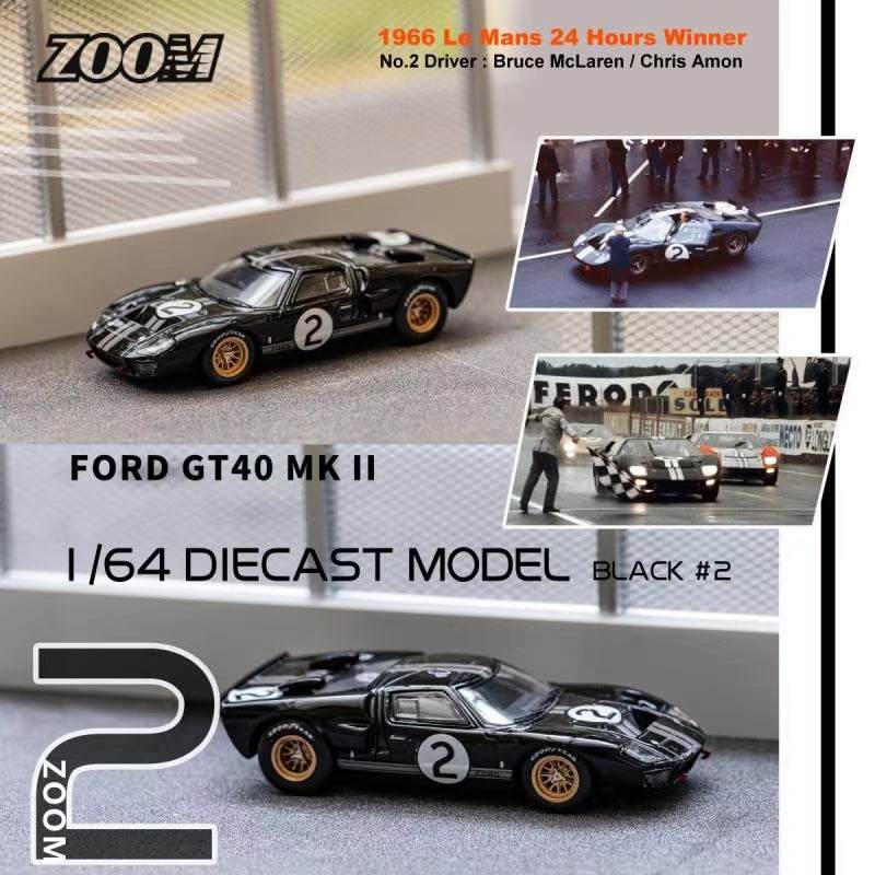 Zoom 1:64 Ford GT40 MK II LeMans Black