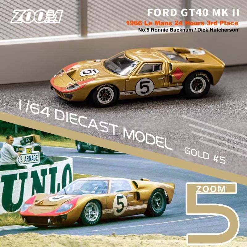 Zoom 1:64 Ford GT40 MK II LeMans Gold