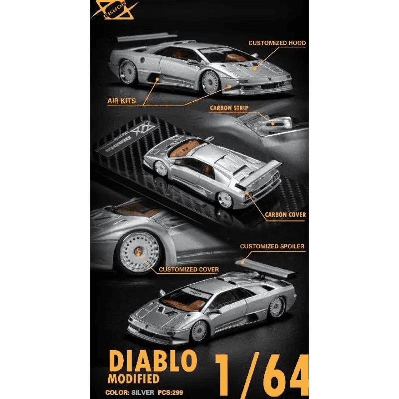 Error 404 1:64 Lamborghini Diablo Silver