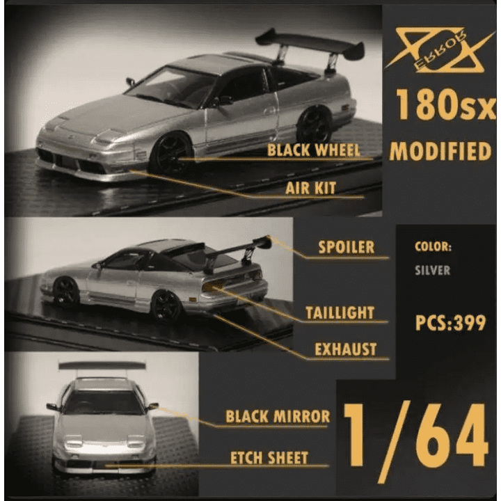 Erreur 404 1:64 Nissan Silvia S13 180SX Argent - Petit