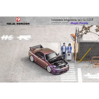 Thumbnail for Focal Horizon 1:64 Nissan Skyline R33 GTR Midnight Purple w/ Opening Hood