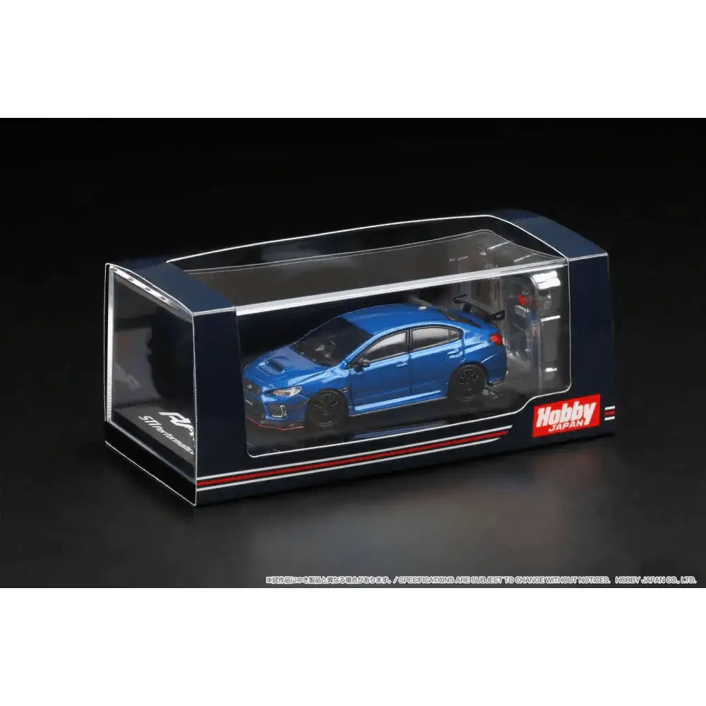 Hobby Japan 1:64 Subaru WRX STI RA-R Full Option w/ Engine Blue Pearl