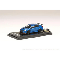 Thumbnail for Hobby Japan 1:64 Subaru WRX STI RA-R Full Option w/ Engine Blue Pearl