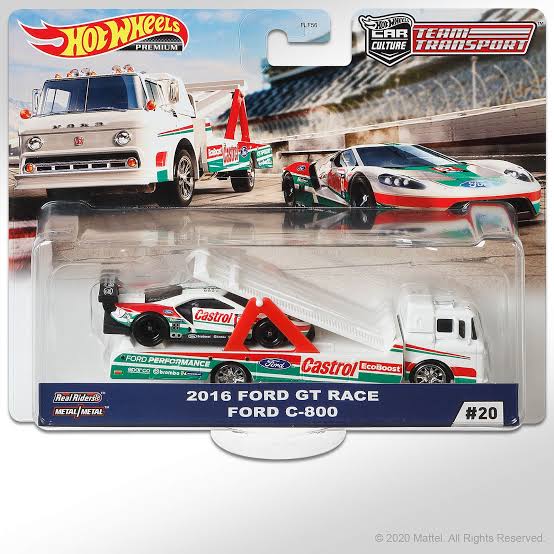 Hot Wheels Premium 1:64 Team Transport 2016 Ford GT Race C-800
