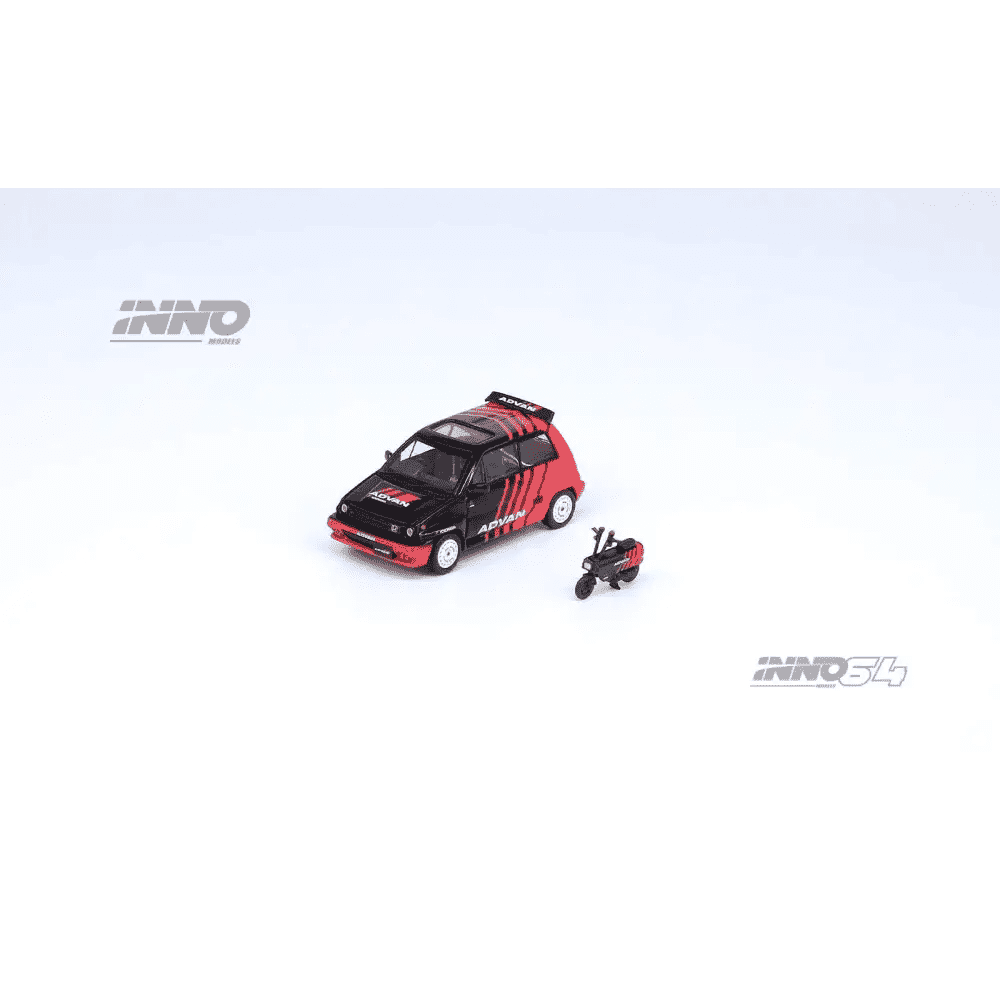 INNO64 1:64 Honda City Turbo II w/ Motocompo Advan