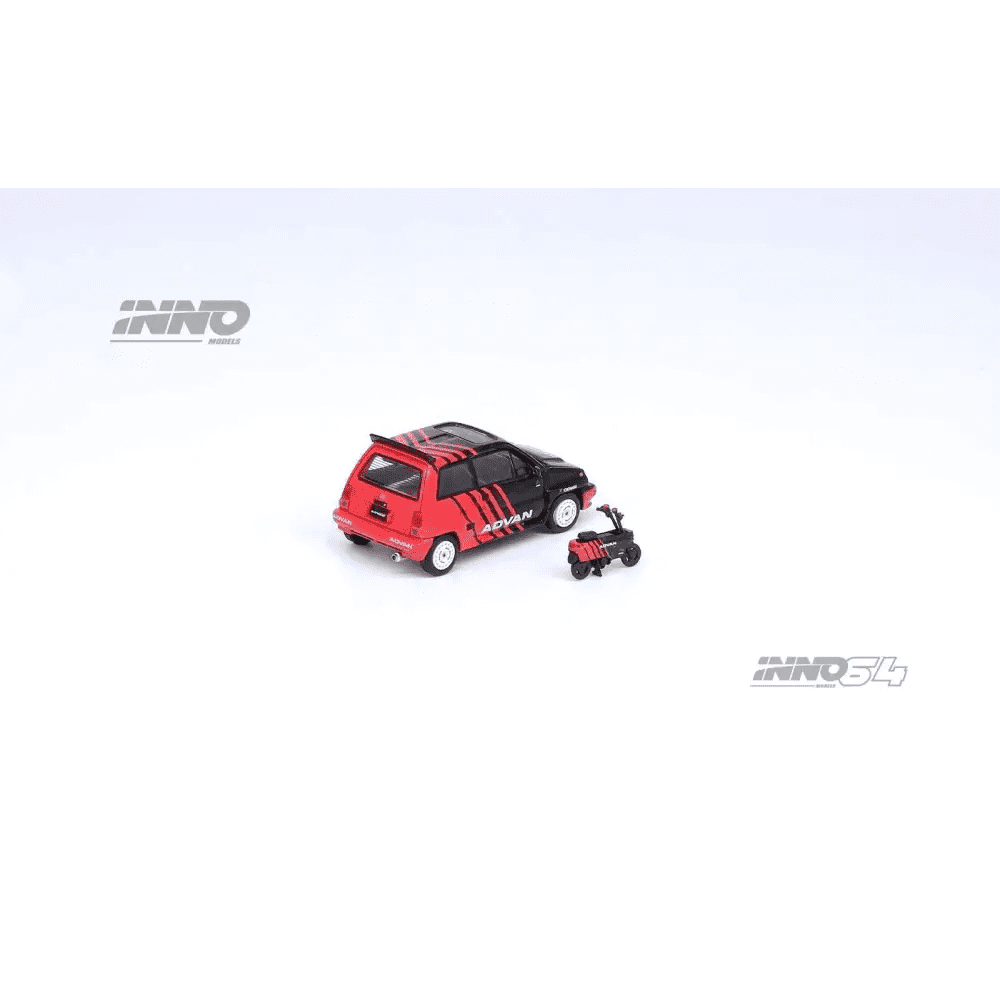 INNO64 1:64 Honda City Turbo II w/ Motocompo Advan