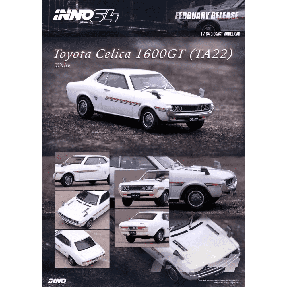 INNO64 1:64 Toyota Celica 1600GT TA22 White