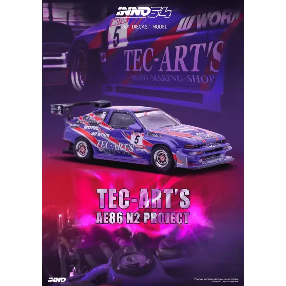 PRE-ORDER INNO64 1:64 Toyota Toyota Sprinter Trueno AE86 N2 BY Tec-Art's