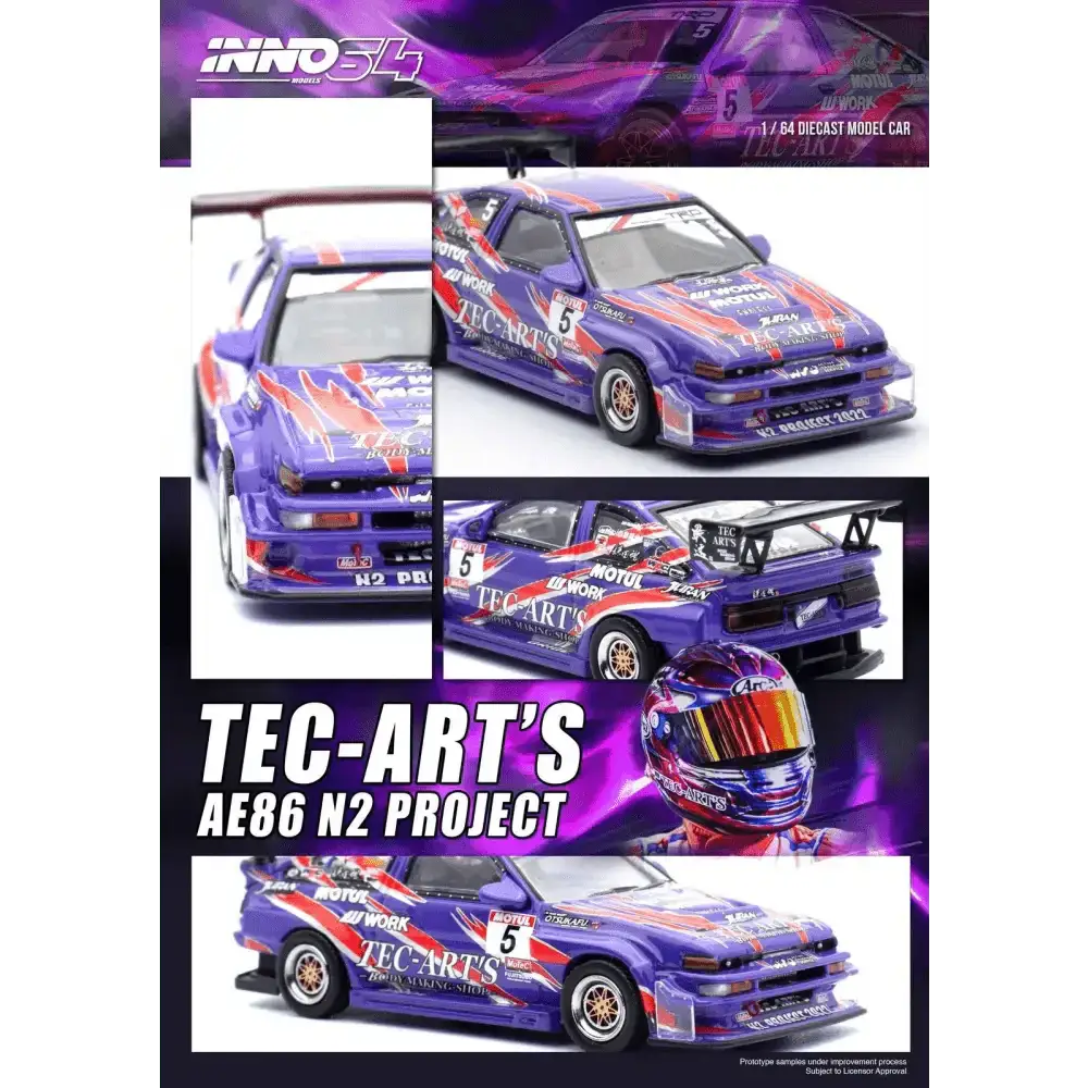 PRE-ORDER INNO64 1:64 Toyota Toyota Sprinter Trueno AE86 N2 BY Tec-Art's