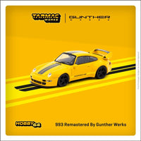 Thumbnail for Tarmac Works 1:64 Porsche 993 Remastered By Gunther Werks Yellow
