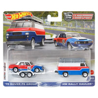 Thumbnail for Hot Wheels Premium 1:64 Team Transport Volkswagen 70 Rover P6 Group 3 HW Rally Hauler