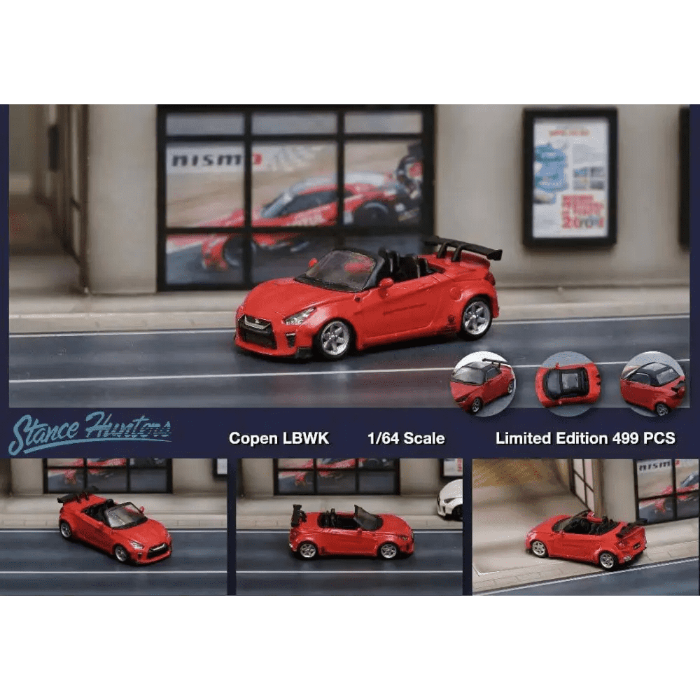 Stance Hunters 1:64 LBWK Daihatsu Copen Red