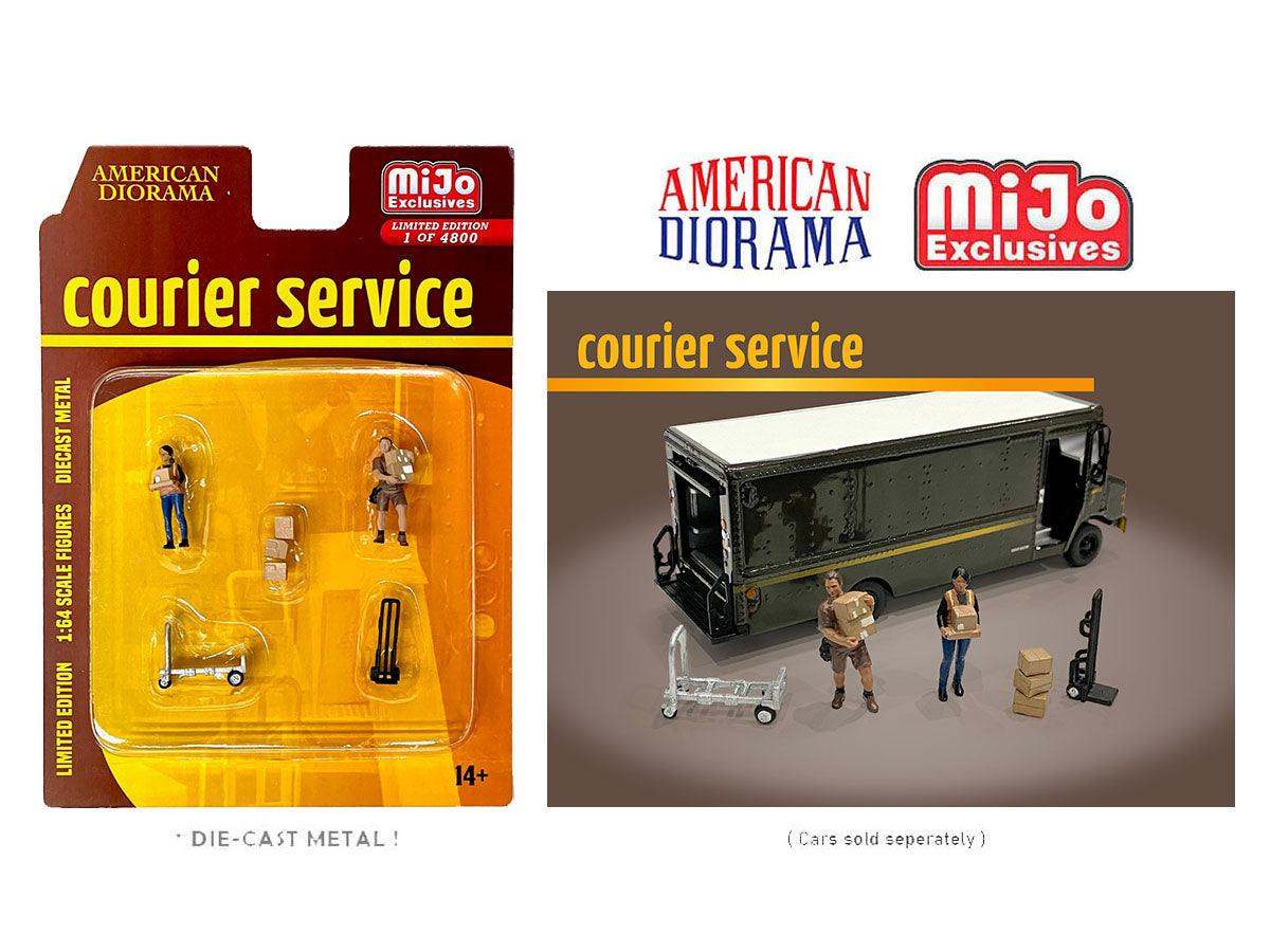 American Diorama 1:64 Courier Service Figure Set