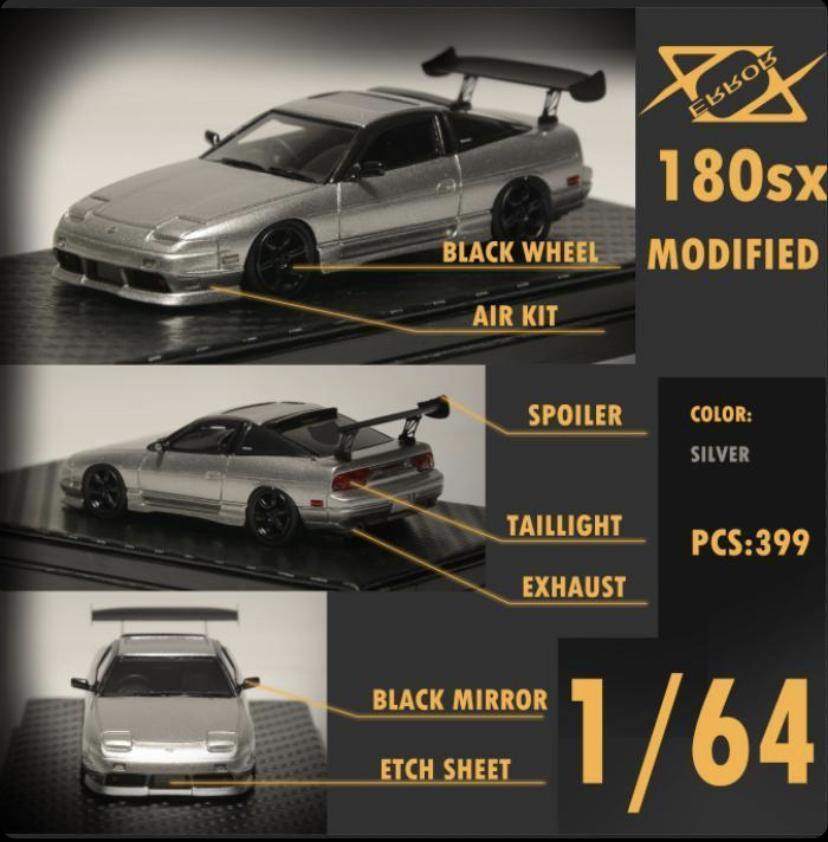 Error 404 1:64 Nissan Silvia S13 180SX Silver