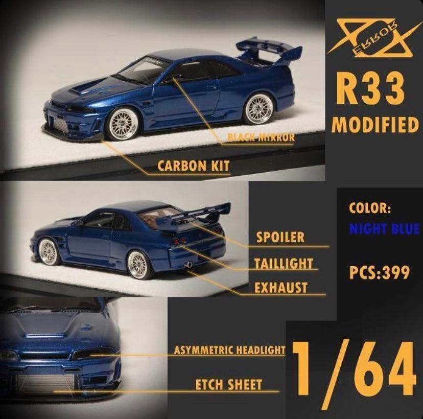 Error 404 1:64 Nissan Skyline R33 GTR Blue
