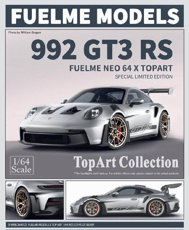 FuelMe 1:64 Porsche 992 GT3 RS, GT Silver Limited 399pcs